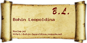 Bohin Leopoldina névjegykártya